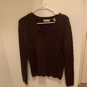 brown sweater